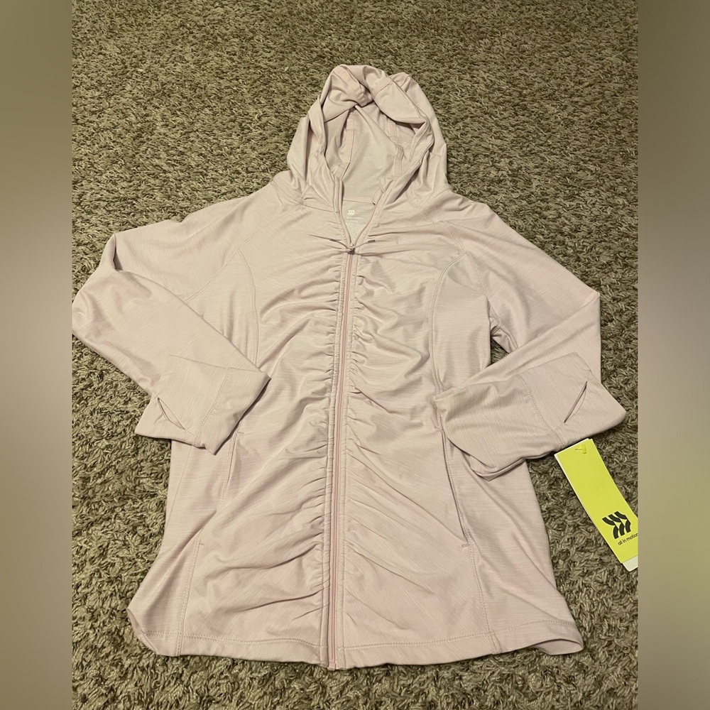 Light pink all in motion jacket - NWT - Size 14-16